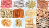 Сушеные морепродукты, вяленая рыба