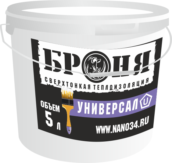 Жидкая теплоизоляция Броня Универсал 5 литров