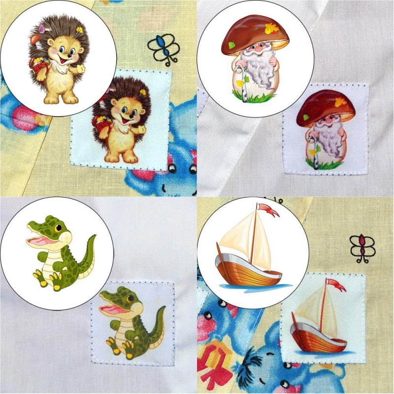 Яркие метки - нашивки на постельное и наклейки на мебель для детского сада